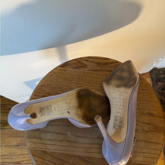 White House Black Market Lavender Heels - Picture 8 of 9